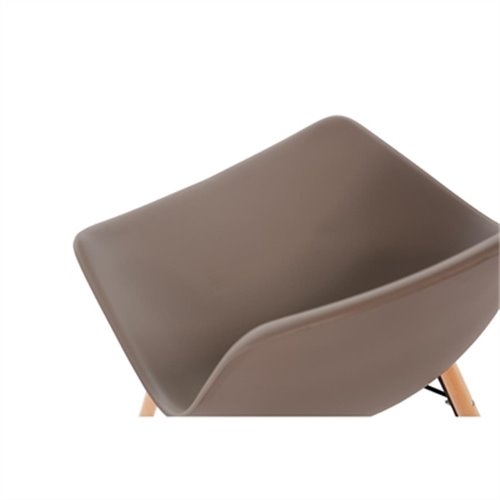 Bolero PP Moulded Side Chair Coffee with Spindle Legs Pack of 2