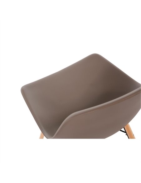 Bolero PP Moulded Side Chair Coffee with Spindle Legs Pack of 2