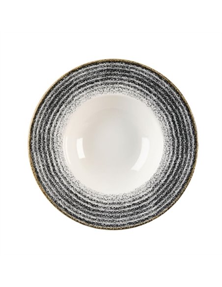 Churchill Studio Prints Homespun Charcoal Black Wide Rim Bowl 280mm