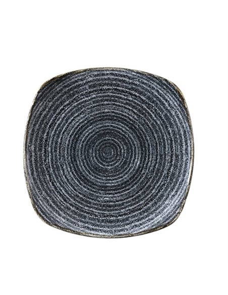 Churchill Studio Prints Homespun Charcoal Black Square Plate 215mm