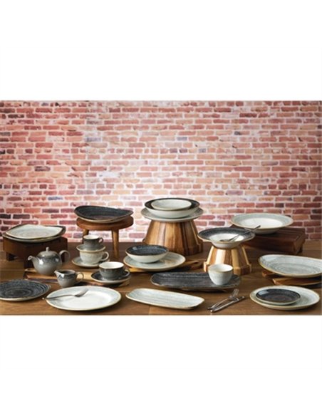 Churchill Studio Prints Homespun Charcoal Black Square Plate 252mm