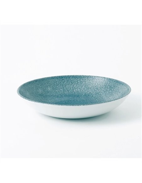 Churchill Studio Prints Raku Round Coupe Bowl Topaz Blue 248mm