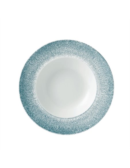 Churchill Studio Prints Raku Wide Rim Bowl Topaz Blue 240mm