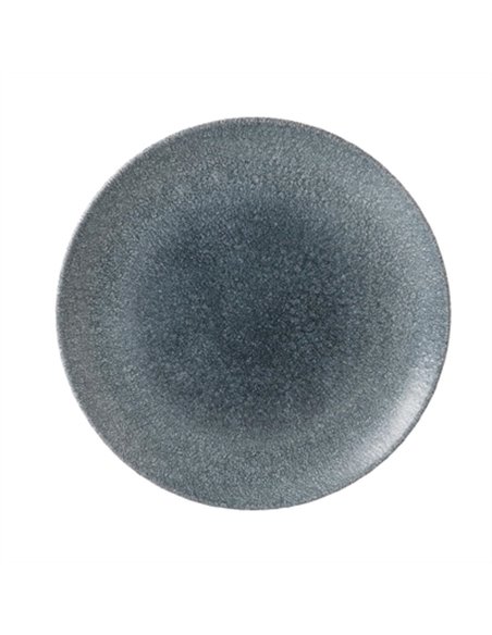 Churchill Studio Prints Raku Round Coupe Plate Topaz Blue 260mm