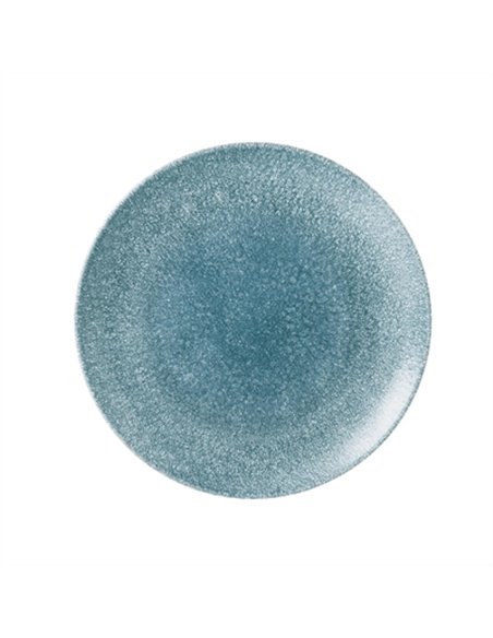 Churchill Studio Prints Raku Large Round Coupe Plate Topaz Blue 288mm