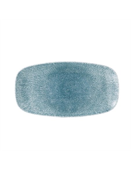 Churchill Studio Prints Raku Oblong Plate 355mm Topaz Blue