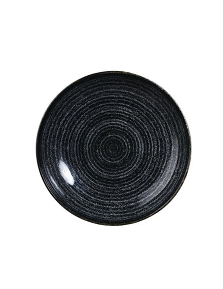 Churchill Studio Prints Homespun Charcoal Black Coupe Bowl 182mm