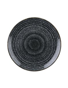 Churchill Studio Prints Homespun Charcoal Black Coupe Plate 165mm