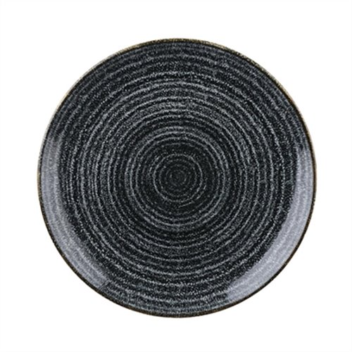 Churchill Studio Prints Homespun Charcoal Black Coupe Plate 165mm