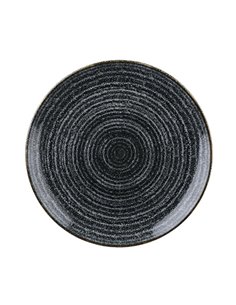 Churchill Studio Prints Homespun Charcoal Black Coupe Plate 260mm