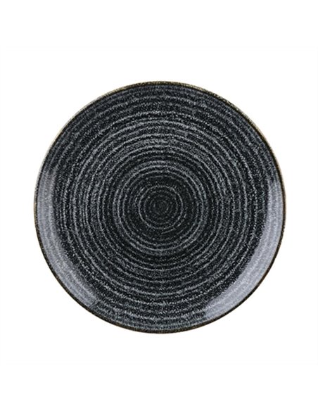 Churchill Studio Prints Homespun Charcoal Black Coupe Plate 288mm