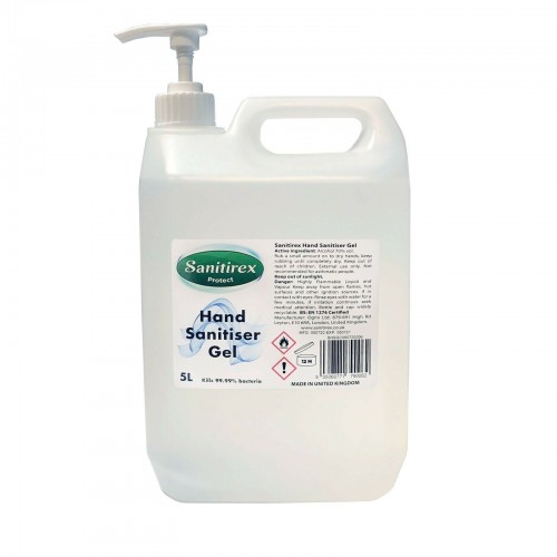 Liquid Hand Sanitiser 5 Litre 70% Alcohol, Anti Bacterial Hand Gel