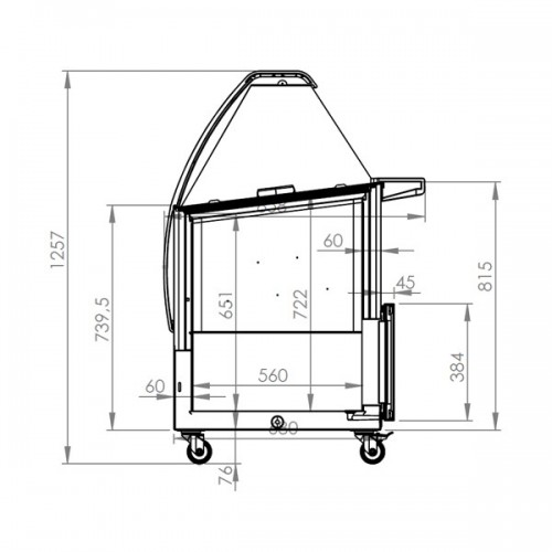 CRYSTAL VENUS-ELEGANTE-36 Venus Ice Cream Display 354L