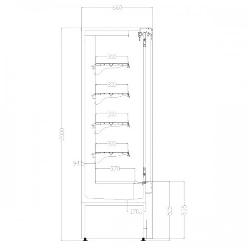 BLIZZARD BTD100WH Slim Tiered Display 1000mm Wide