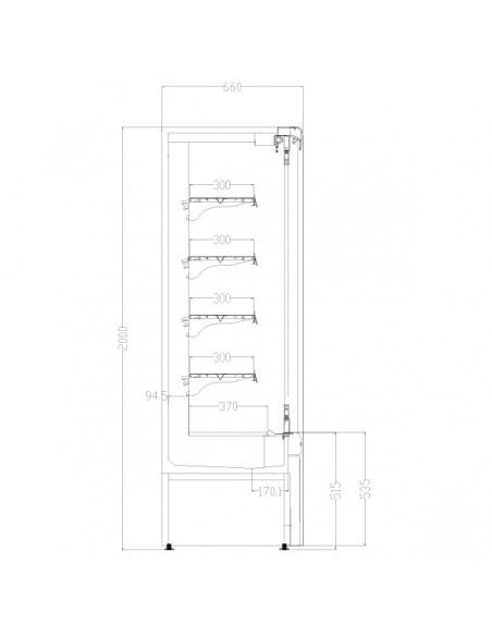 BLIZZARD BTD100WH Slim Tiered Display 1000mm Wide