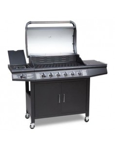 6 + 1 Burner BBQ Premium Gas Griddle Stainless Steel Barbecue Grill Incl 1 Side Burner
