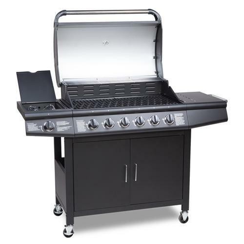 6 + 1 Burner BBQ Premium Gas Griddle Stainless Steel Barbecue Grill Incl 1 Side Burner
