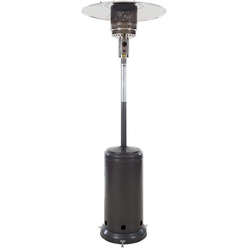 Grey Coated Hammered Metal Steel Outdoor Garden BBQ Gas Patio Heater