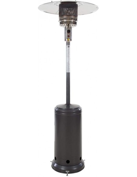 Grey Coated Hammered Metal Steel Outdoor Garden BBQ Gas Patio Heater