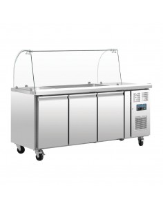 Polar U-Series Double Door Refrigerated Gastronorm Saladette 3 door 2