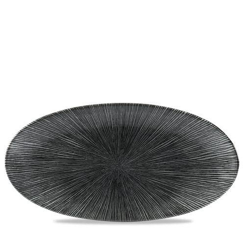 Studio Prints Agano Black Oval Chefs Plate