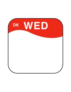 Daymark label Wednesday Permanent Square 1.9cm