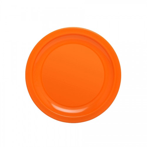 Plate Narrow Rim Orange 17cm Polycarb