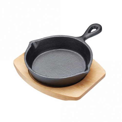 Artesà Cast Iron 20cm Mini Fry Pan with Board