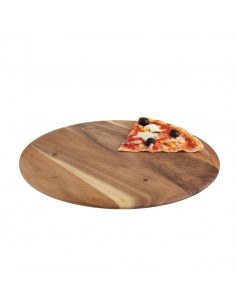Round Pizza / Serving Board In Rustic Acacia