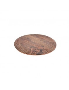 Rustic Wood Effect Round Platter 285x285x14mm