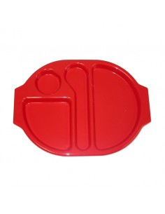Meal Tray Red 38 x 28cm Polycarbonate