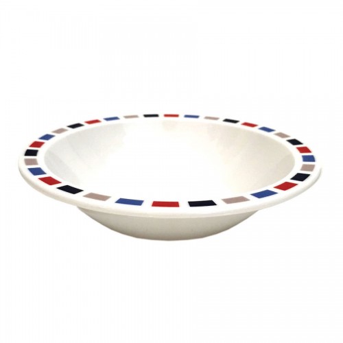 Rectangles 17.3cm Bowl - Red, Blue & Grey