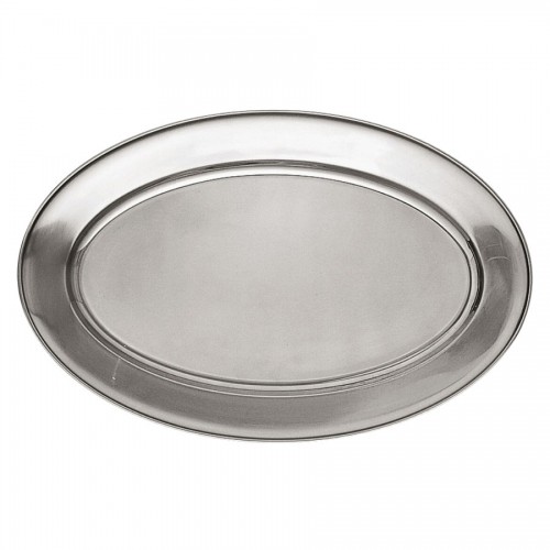Meat Flat Stainless Steel Oval 35 x 51cm