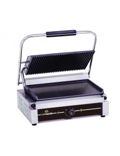 Chefmaster Large Single Contact Grill - Ribbed/Flat