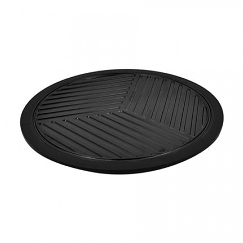Black Melamine Stave Round Platter 310 x 310 x 10mm