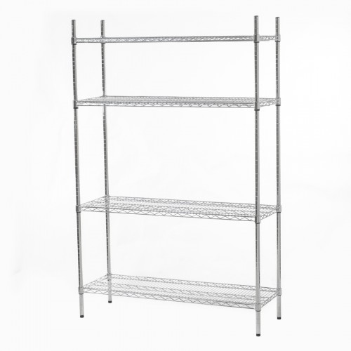 Connecta Chrome Wire Shelves 4 Tier 1200mm x 400mm
