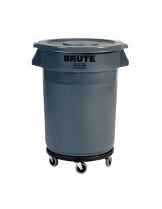 Round Grey Waste Container 76Ltr