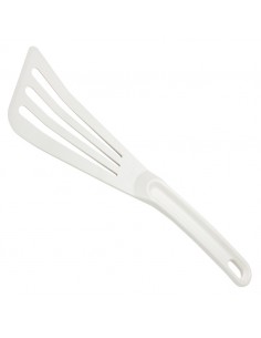 12 inch x 3 1/2 inch Slotted Spatula White