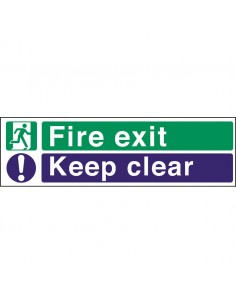 Safety Sign Fire Exit Keep Clear