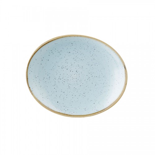 Stonecast Duck Egg Blue Oval Coupe Plate 19.7cm