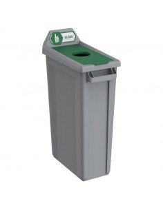 Recycling Station 1 Stream Glass 87 Litres Grey