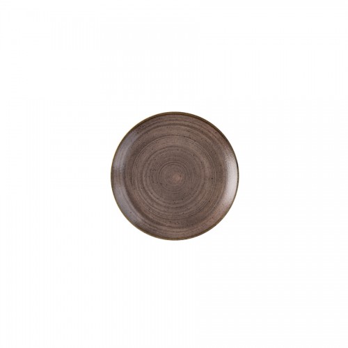 Stonecast Raw Brown Coupe Plate 21.7cm 8 2/3 inch