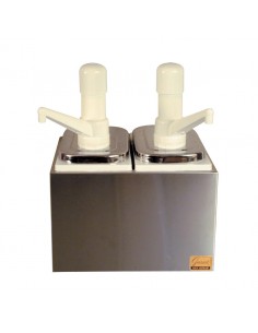 2 Way Sauce Pump Dispenser S/S & Plastic