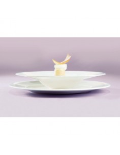 Ambience Sugar Bowl Oval White Covered 17cl