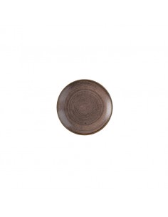 Stonecast Raw Brown Coupe Plate 16.5cm 6 1/2 inch