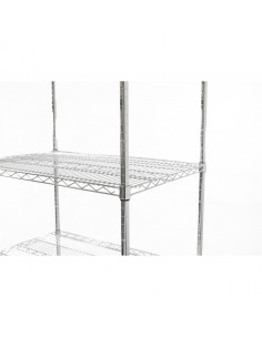 Connecta Chrome Wire Shelves 4 Tier 900mm x 600mm