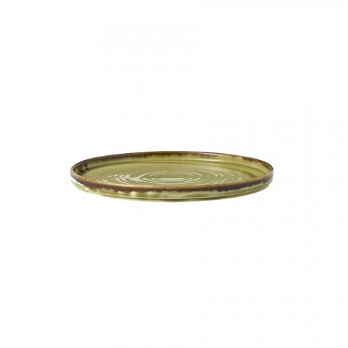 Harvest Green Walled Plate 10 2/8in