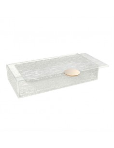 Glass Studio White Box With Lid 28 x 14 x 6cm