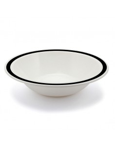 Duo Bowl Stone Rim Black 17cm Polycarbonate