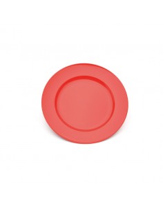 Plate Broad Rim Red 21.5cm Polycarbonate